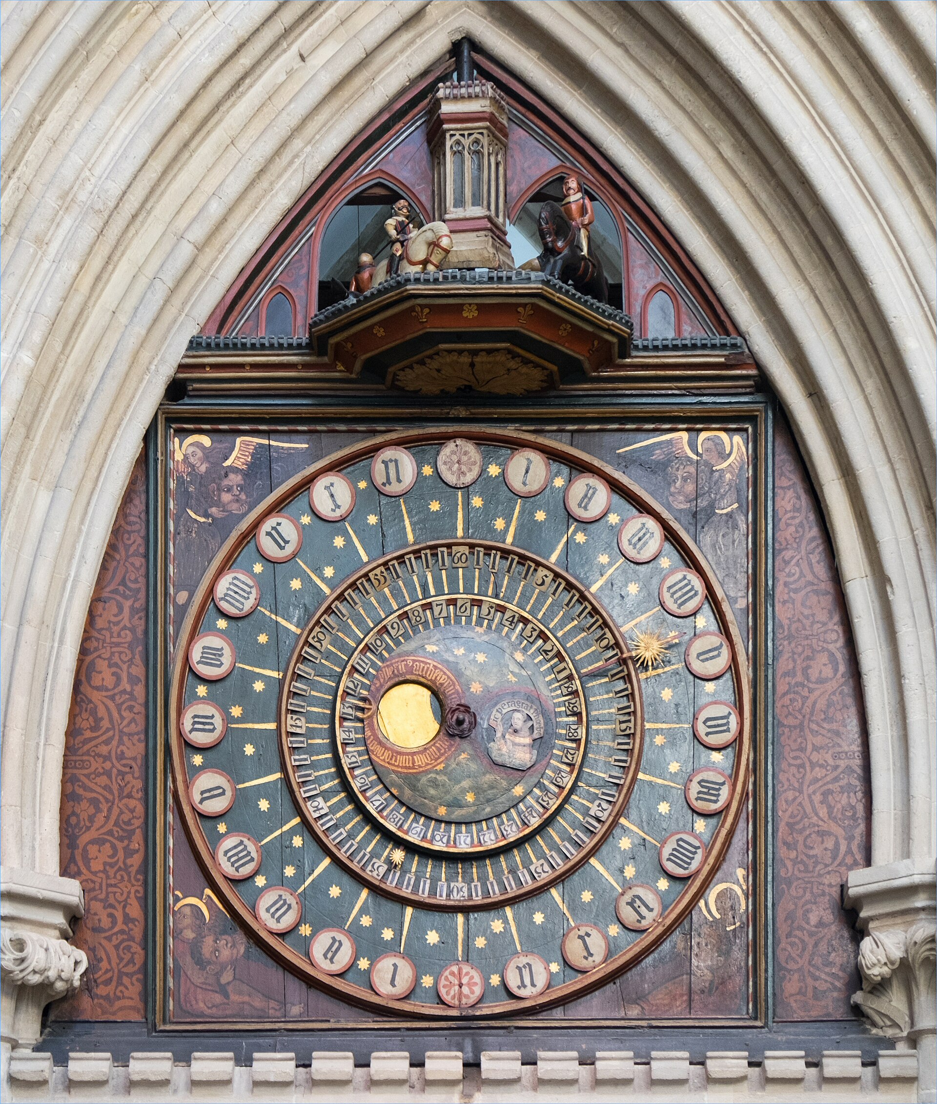 Wells Cathedral Clock by Peter Lightfoot (traditional attribution, disputed)