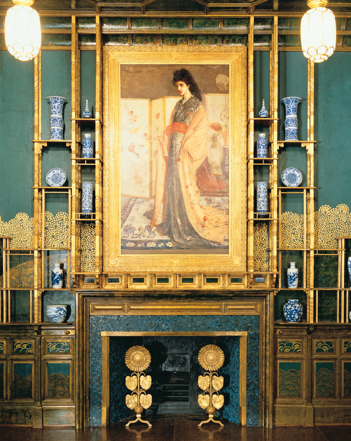 The painting in situ above the fireplace