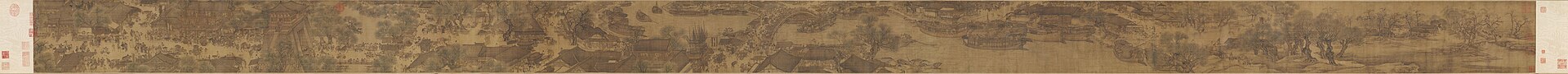 Along the River During the Qingming Festival (Qingming shanghe tu), the Beijing scroll by Zhang Zeduan